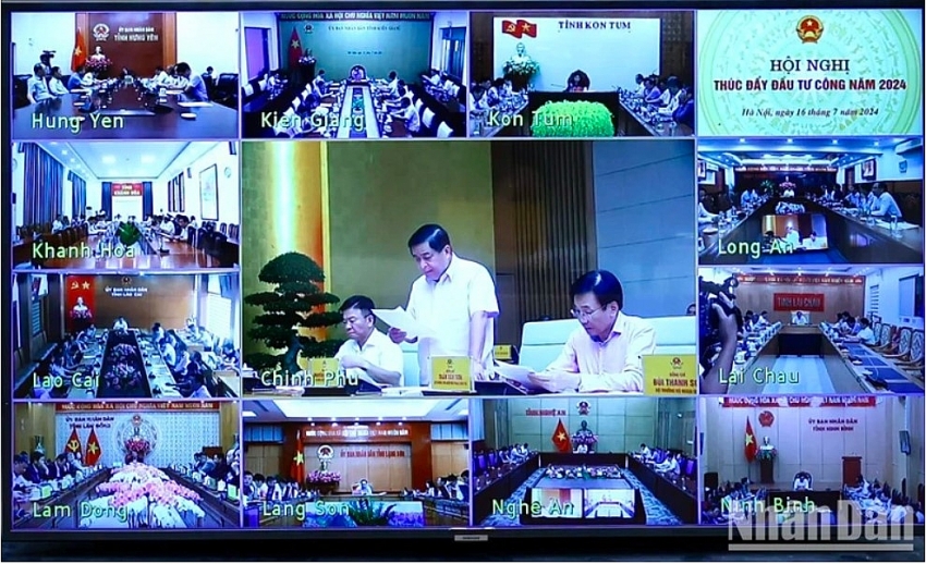 Hội nghị được truyền trực tuyến tới trụ sở 63 tỉnh, thành phố trực thuộc Trung ương. (Ảnh: Trần Hải)