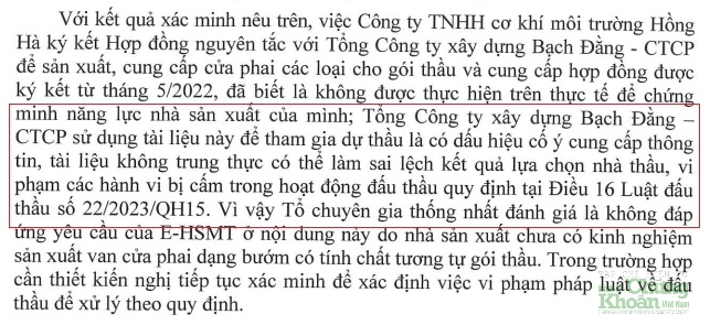 Liên danh CC1 – Bạch Đằng bị loại tại gói thầu 358,4 tỷ đồng vì ‘không trung thực’