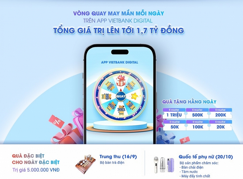 Vietbank ra mắt chương trình khuyến mãi “Quà tặng tiền tỷ - Chào thu hết ý”