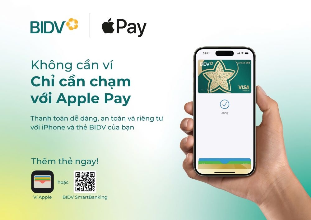 BIDV giới thiệu dịch vụ thanh toán Apple Pay đến chủ thẻ