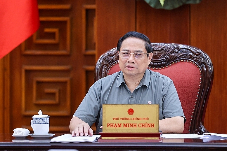 Thủ tướng Chính phủ Phạm Minh Chính chủ trì Phiên họp Thường trực Chính phủ với Thường trực Tiểu ban Kinh tế - Xã hội.