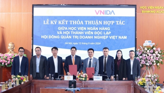 Lễ ký kết hợp tác giữa Học viện Ngân hàng và VNIDA