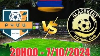 Nhận định BKMA Yerevan vs Alashkert (20h00, 7/10) Armenia: Đội khách thắng cách biệt