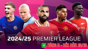 Lịch thi đấu vòng 8 Ngoại hạng Anh 2024/25: Tottenham vs West Ham, MU vs Brentford, Wolves vs Man City, Liverpool vs Chelsea