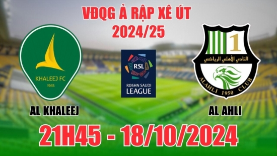 Nhận định Al Khaleej vs Al Ahli (21h45, 18/10) VĐQG Ả Rập Xê Út: Bùng nổ bàn thắng, khó có bất ngờ