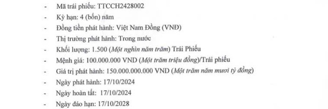 Đầu tư Thành Thành Công hút thêm 150 tỷ đồng trái phiếu