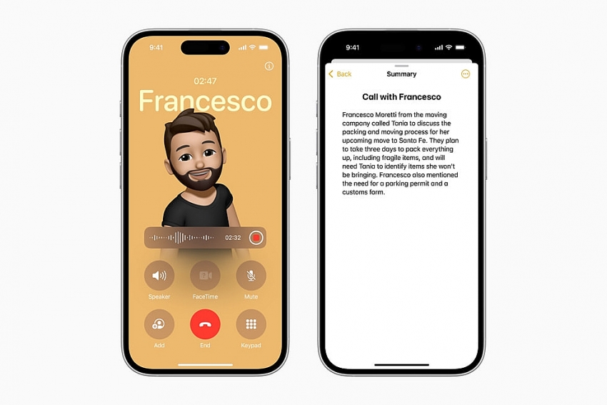 Apple Intelligence giúp ghi âm và tóm tắt cuộc gọi qua ứng dụng Notes