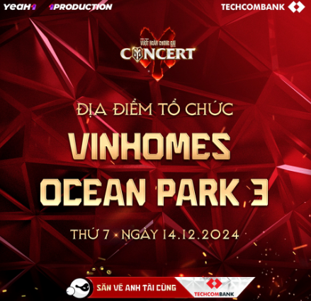 Concert sẽ diễn ra vào ngày 14/12 tại Vinhomes Ocean Park 3