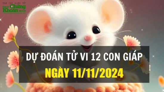 Dự đoán tử vi ngày 11/11/2024 của 12 con giáp: Tuổi Tỵ thăng hoa tài chính, Tý cẩn trọng tiền bạc