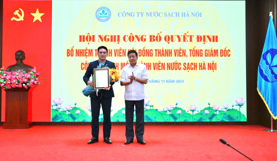 Nước sạch Hà nội (Hawacom) bổ nhiệm tân Tổng Giám đốc