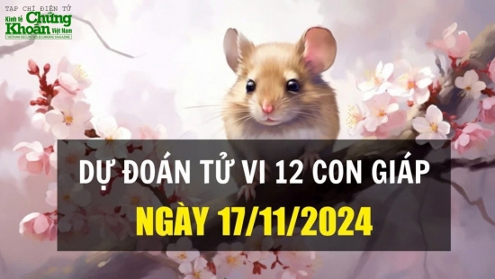 Dự đoán tử vi ngày 17/11/2024 của 12 con giáp: Tý cải thiện tài lộc, Dậu cẩn trọng tiền bạc