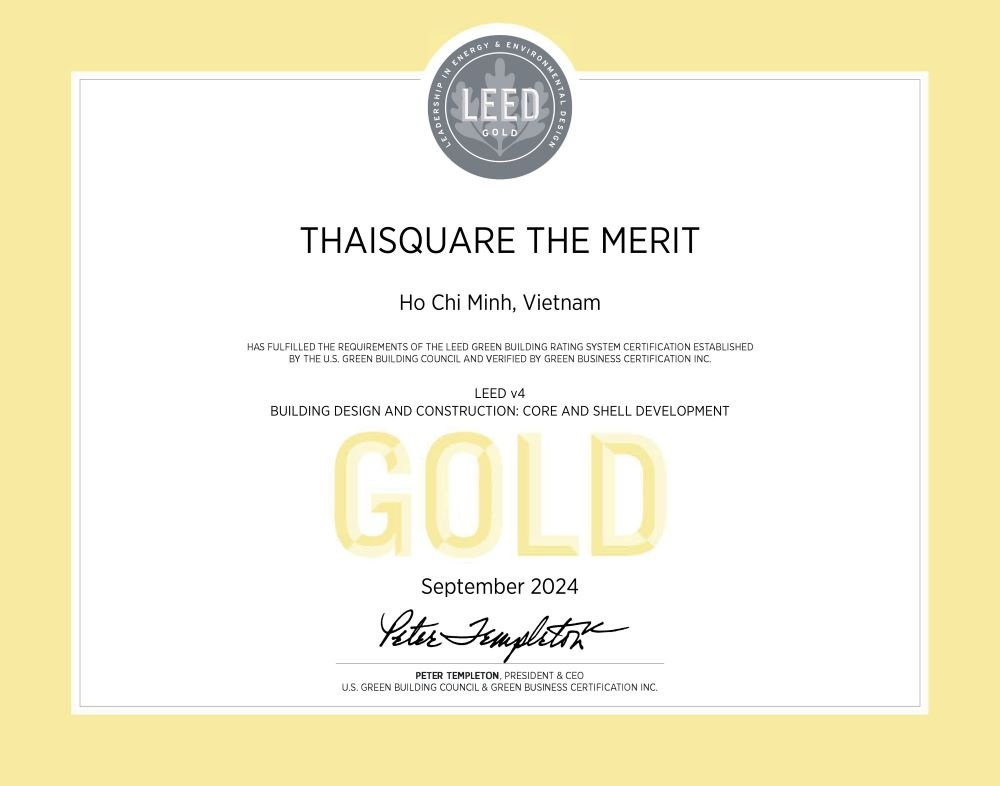 ThaiSquare The Merit đạt chứng nhận Leed Gold