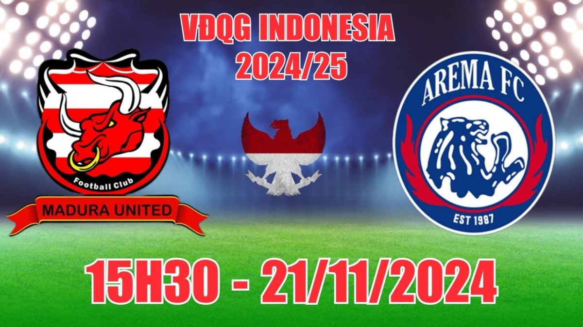 Nhận định, soi tỷ lệ Madura United vs Arema Malang 15h30 ngày 21/11, VĐQG Indonesia 2024/25