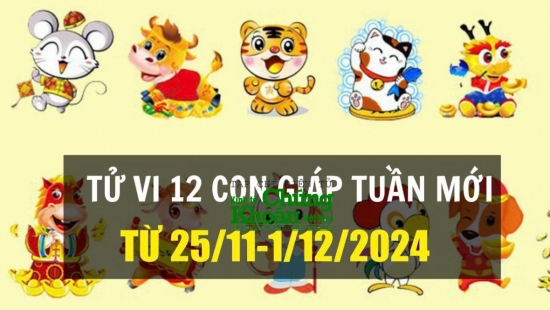 Tử vi tuần mới từ 25/11 - 1/12/2024: Cơ hội và thử thách cho 12 con giáp