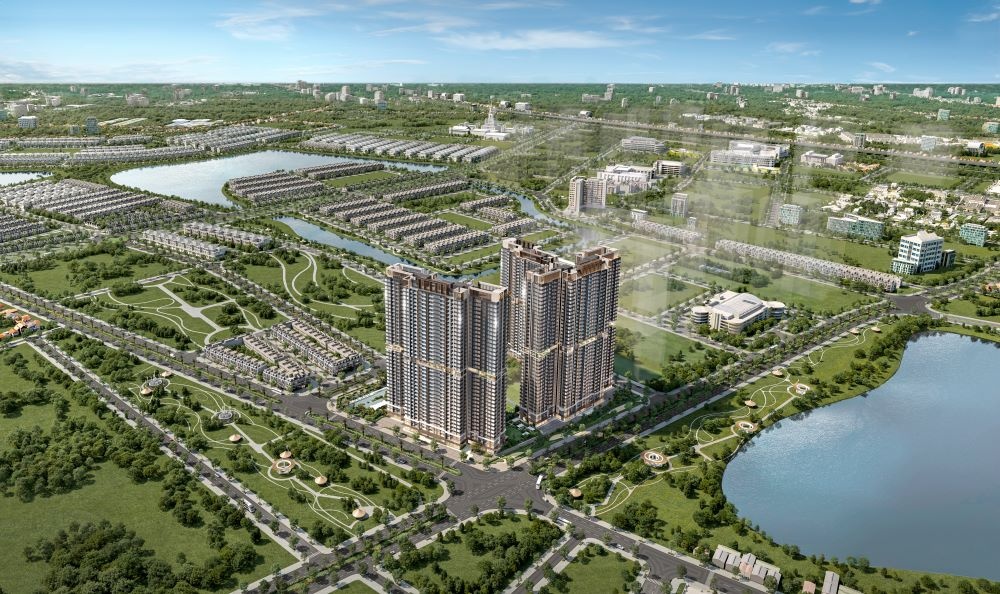 Masteri Lakeside tọa lạc tại nút giao Lý Thánh Tông và Đại Tây Dương đồng thời sở hữu tầm nhìn khoáng đạt