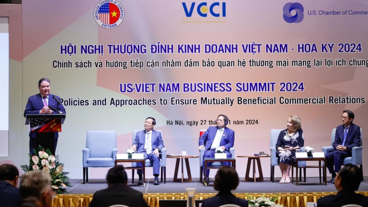 Đại sứ Hoa Kỳ tại Việt Nam Marc Knapper phát biểu tại Hội nghị - Ảnh: VGP/Nhật Bắc