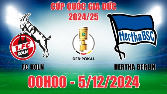 Soi tỷ lệ, nhận định FC Cologne vs Hertha Berlin (00h00, 5/12) Cúp Quốc gia Đức: Hòa trong 90 phút