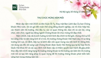 Thư chúc mừng năm mới 2025 của Chủ tịch Ủy ban Chứng khoán Nhà nước