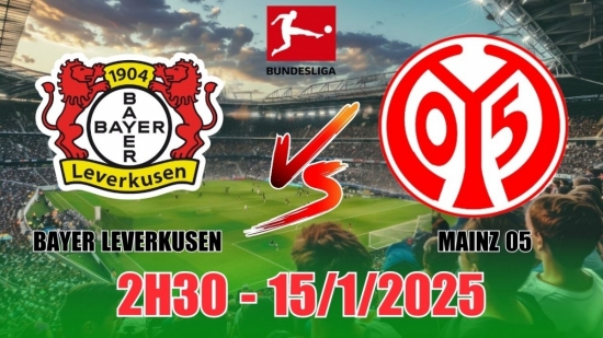 Nhận định Bayer Leverkusen vs Mainz 05 (2h30, 15/1) bóng đá Bundesliga: Thắng để đua vô địch