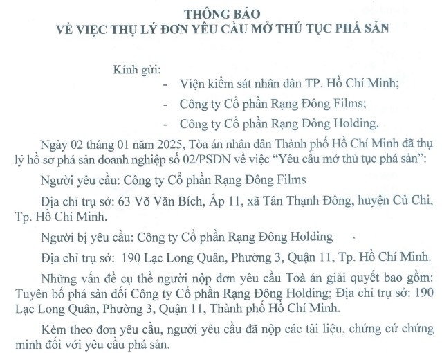 Rạng Đông Holding (RDP) đối mặt nguy cơ tan rã