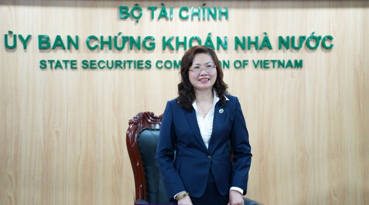 Chủ tịch Ủy ban Chứng khoán Nhà nước Vũ Thị Chân Phương.