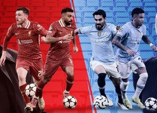 Lịch thi đấu Ngoại hạng Anh 2024/2025 vòng 26: Manchester City vs Liverpool; Everton vs Manchester United