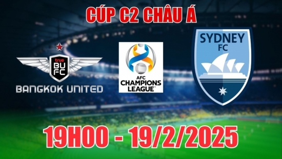 Nhận định Bangkok United vs Sydney FC (19h00, 19/2) C2 châu Á: Thái Lan thua đại diện Úc