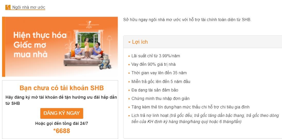 SHB triển khai gói vay mua nhà trị giá 16.000 tỷ đồng, lãi suất chỉ từ 3,99%/năm