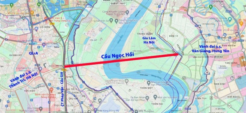 Thông tin mới nhất dự án xây cầu giá trị gần 12.000 tỷ phía Nam Hà Nội: Dài 7,5 km, bắc qua sông Hồng, nối huyện Thanh Trì với huyện Văn Giang