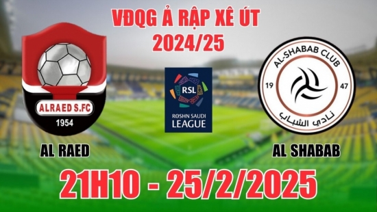 Nhận định Al Raed vs Al Shabab (21h10, 25/2) VĐQG Ả Rập Xê Út: Cửa dưới tự tin giành điểm