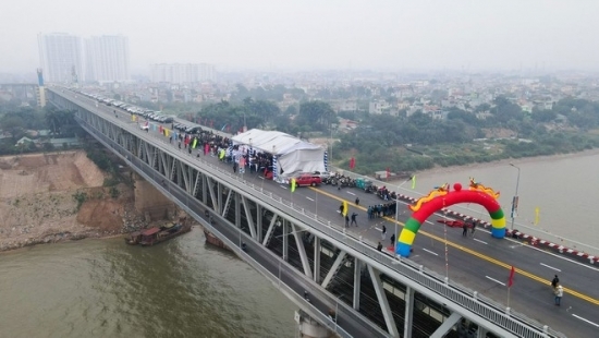 Thông xe cầu Thăng Long sau 150 ngày sửa chữa