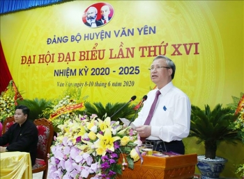 Thường trực Ban Bí thư Trần Quốc Vượng dự Đại hội điểm huyện Văn Yên, Yên Bái