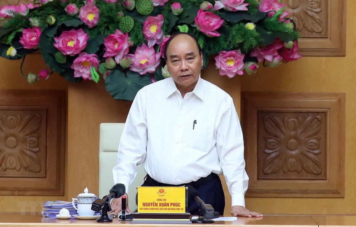 Thủ tướng Nguyễn Xuân Phúc, Chủ tịch Hội đồng-Thi đua khen thưởng Trung ương phát biểu. (Ảnh: Thống Nhất/TTXVN)
