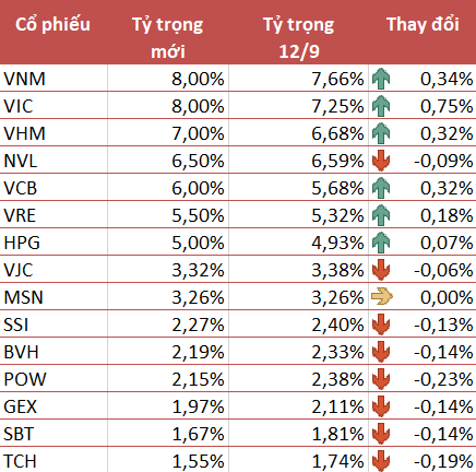 Tỷ trọng cổ phiếu Việt Nam trong danh mục VNM ETF giảm xuống 64,38% trong kỳ review quý 3 - Ảnh 1.