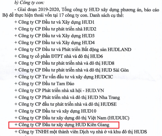 HUD muốn rút nghìn tỷ đồng tại một công ty con