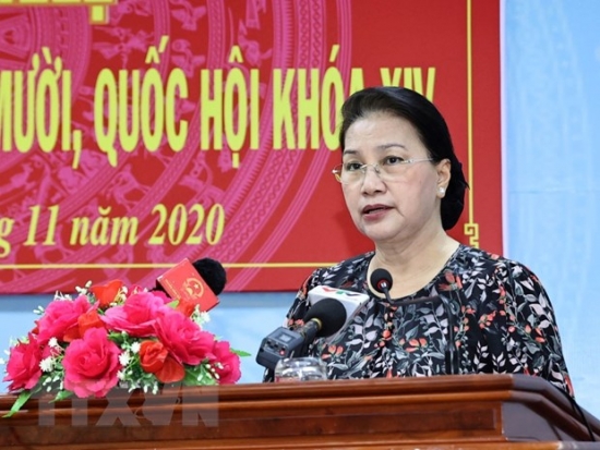 Chủ tịch Quốc hội Nguyễn Thị Kim Ngân tiếp xúc cử tri huyện Phong Điền