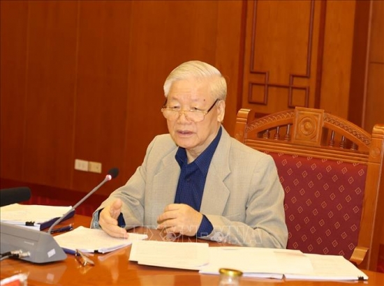 Tổng Bí thư, Chủ tịch nước Nguyễn Phú Trọng chủ trì họp về phòng, chống tham nhũng