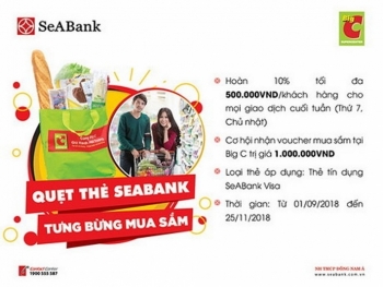 Quẹt thẻ SeABank – Tưng bừng mua sắm