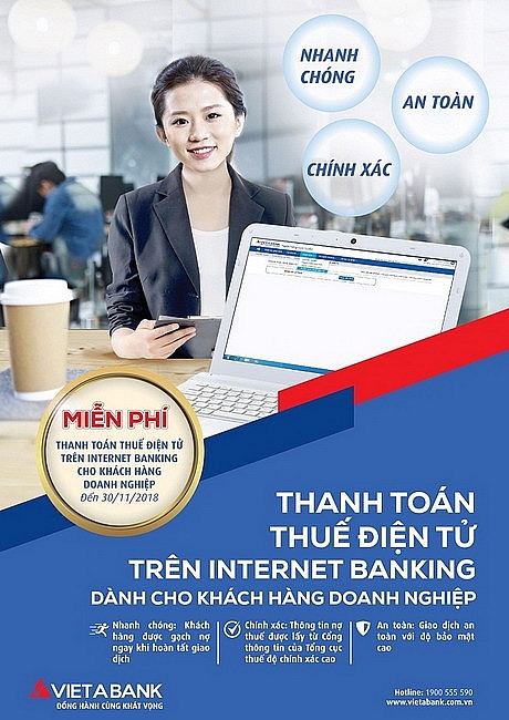 vietabank mien phi thanh toan thue dien tu tren internet banking cho khach hang doanh nghiep