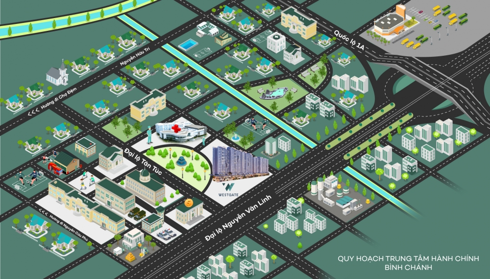 Trung tâm thành phố Bình Chánh năm 2025 được quy hoạch như thế nào?