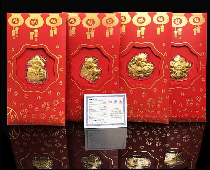 sot li xi heo vang tu quy 24k mung tuoi cho sang chanh