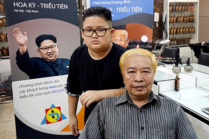 no ro dich vu an theo hinh anh tong thong donald trump va chu tich kim jong un