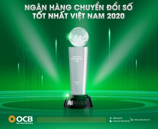 OCB nhận giải Ngân hàng chuyển đổi số tốt nhất 2020