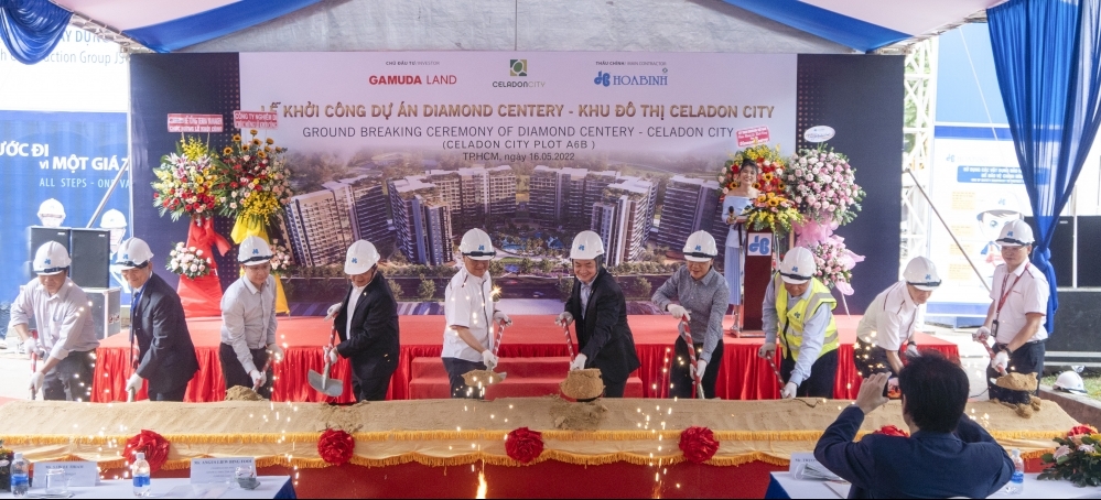 Hòa Bình khởi công xây dựng khu Diamond Centery - Khu đô thị Celadon City