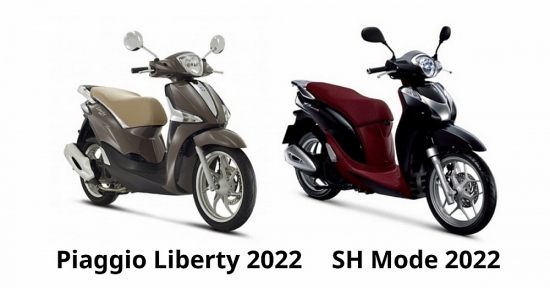 so sanh xe may tay ga honda sh mode 2022 va piaggio liberty 2022 moi nhat thang 62022