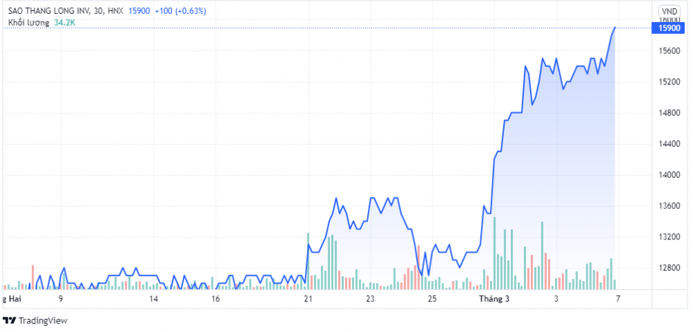 Cổ phiếu DST của Đầu tư Sao Thăng Long tăng 24% sau thông tin chuyển sàn