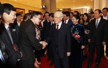 Tổng Bí thư, Chủ tịch nước Nguyễn Phú Trọng dự Chương trình Xuân quê hương năm 2019