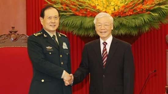 Tổng Bí thư Nguyễn Phú Trọng tiếp Ủy viên Quốc vụ, Bộ trưởng Bộ Quốc phòng Trung Quốc