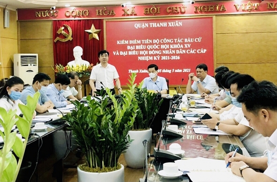 Công tác bầu cử tại quận Thanh Xuân đúng quy trình, thời gian, tiến độ