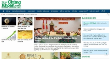 Thông báo thay đổi giao diện Báo Điện tử Thời báo Chứng khoán Việt Nam